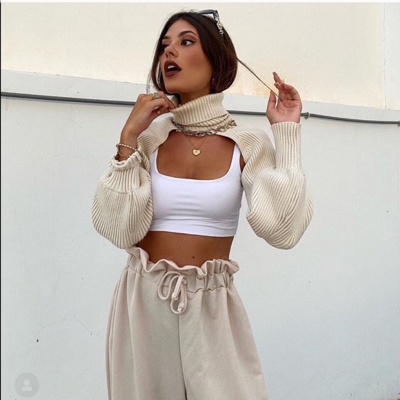 NWT Knit Arm Warmers with Turtleneck - Picture 2 of 11